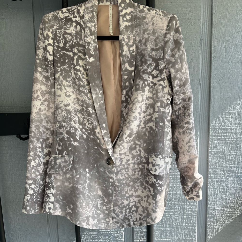 Truth and Pride Gray and White Patterned Blazer